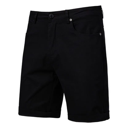 Straight Slim Cropped Pants Plus Size Solid Color Men's Clothing