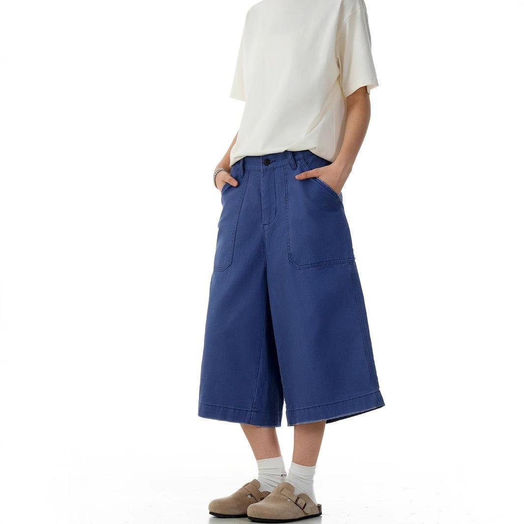 Men's Slim-fitting Loose A- Line Straight Slim Fit Work Clothes Shorts