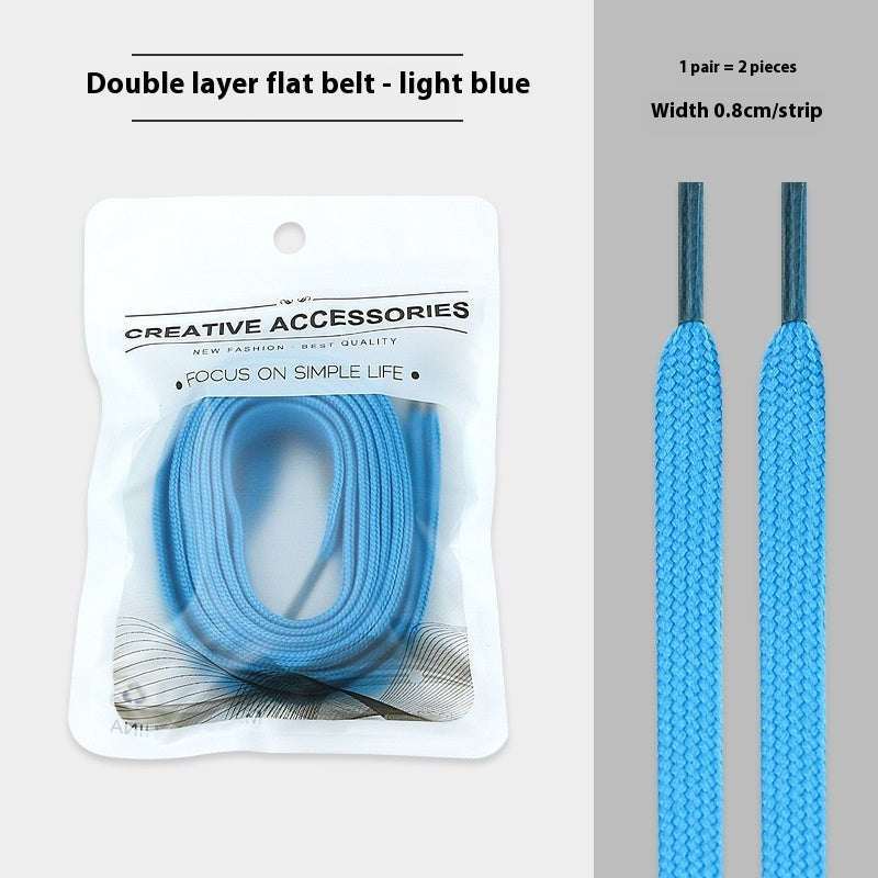 White Shoes Colorful Bandlet Shoelaces