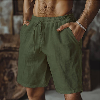 Men's Fashion Solid Color Casual Beach Shorts