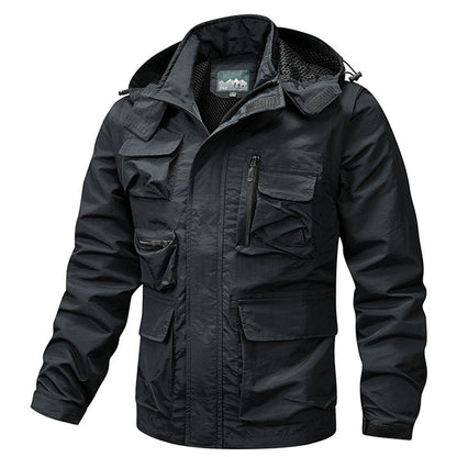 Outdoor Windproof Shell Loose Casual Multi-pocket Workwear Jacket
