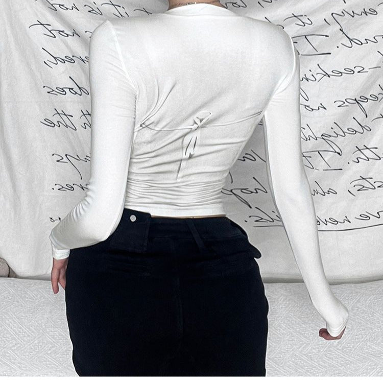 European And American Hot Girl Style Sexy 3D Printed Short Top Bottoming Shirt For Women