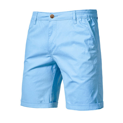Straight Slim Cropped Pants Plus Size Solid Color Men's Clothing