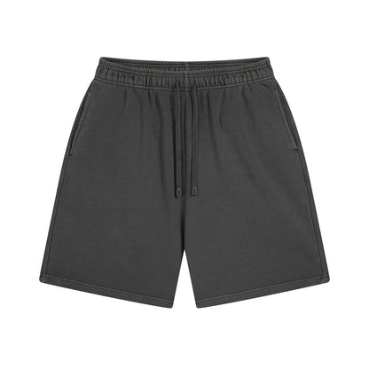 Washed Bi Pattern Dyed Vintage Terry Men's Sports Pure Cotton Shorts