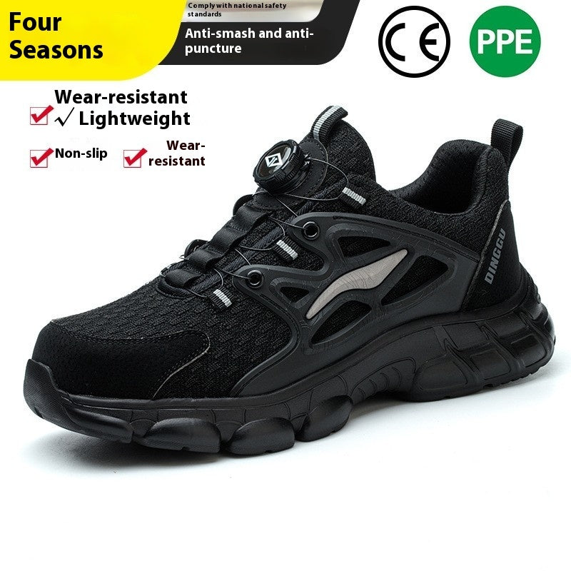 Men's Anti-smashing And Anti-penetration Steel Toe Cap Safety Shoes