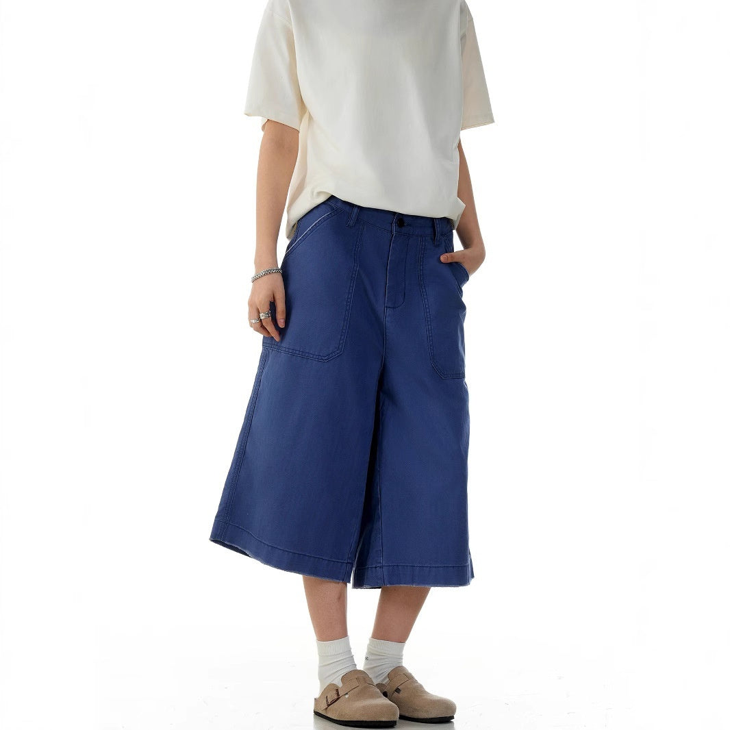 Men's Slim-fitting Loose A- Line Straight Slim Fit Work Clothes Shorts