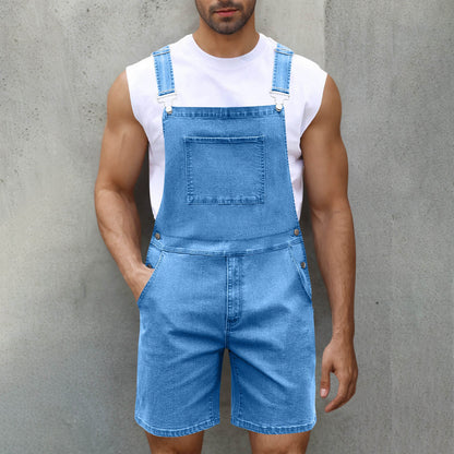 Light Luxury Denim Shorts Men's Denim Brace