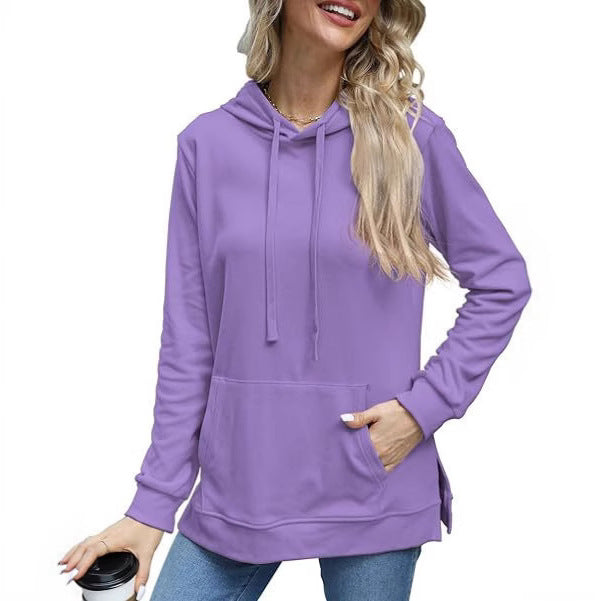 Casual Long Sleeve Sweatshirt Top With Pockets