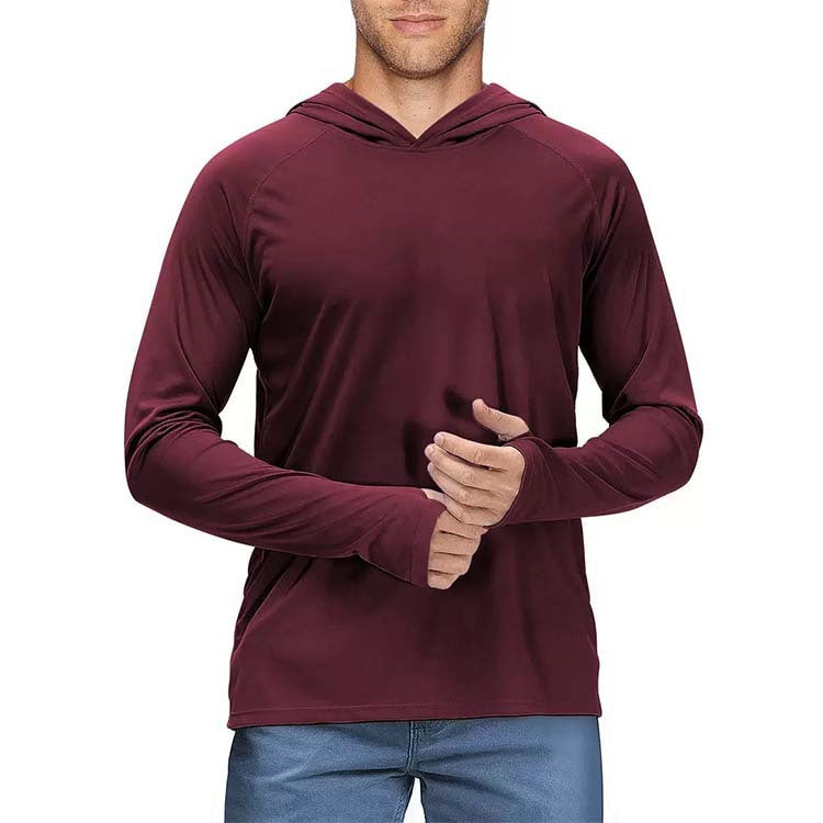 Long Sleeve Men's Loose Casual Hooded Workout Clothes Sweater