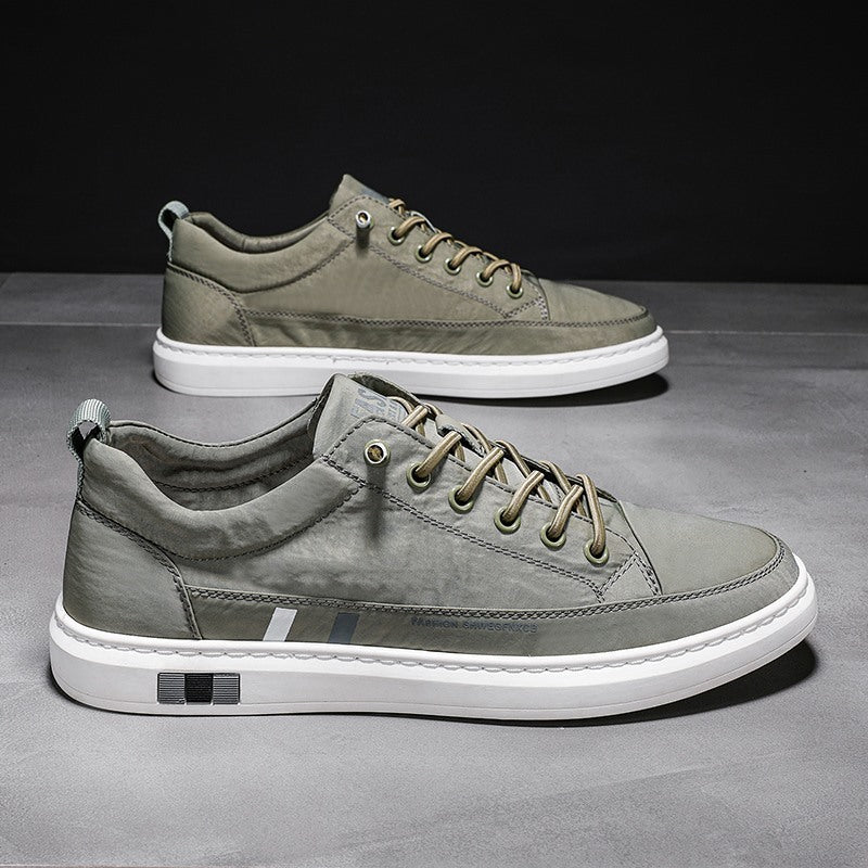 Breathable Ice Silk Cloth Casual Shoes Pure Color Tied Casual And Comfortable Low Top Sneaker