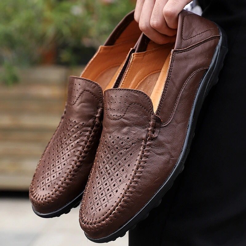 Fashion Men Hollowd-out Slip-on Business Shoes