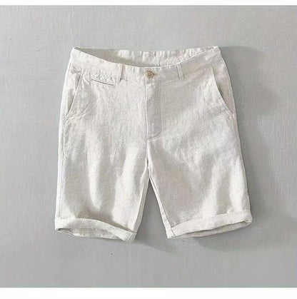 Men's Casual Solid Color Fifth Pants Breathable Shorts