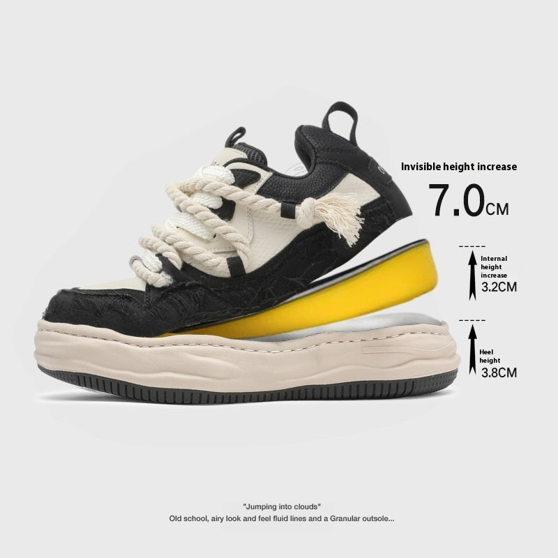 Dissolved Bottom Invisible Height Increasing Casual Shoes