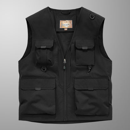 Frock Vest Men's Coat Fishing Multi-pocket Vest