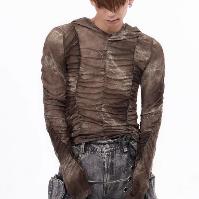 Printing Pleating Inner Wear Boys Lightweight Ice Silk Bottoming Shirt