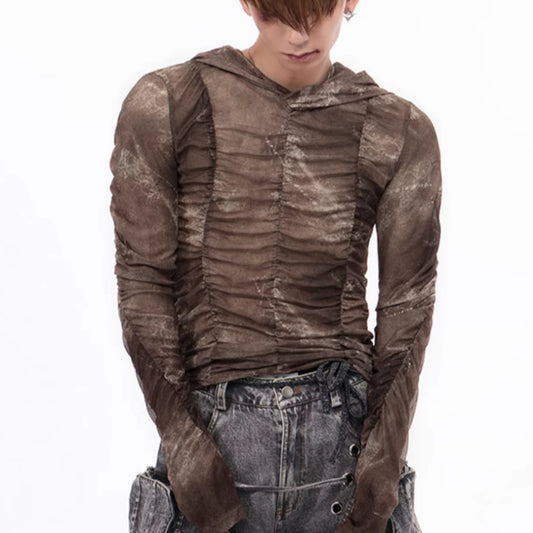 Printing Pleating Inner Wear Boys Lightweight Ice Silk Bottoming Shirt