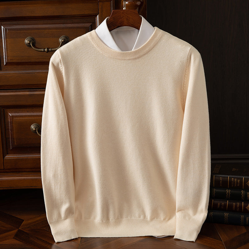Round Neck Pullover Bottoming Shirt Casual Business Loose Long Sleeve Sweater