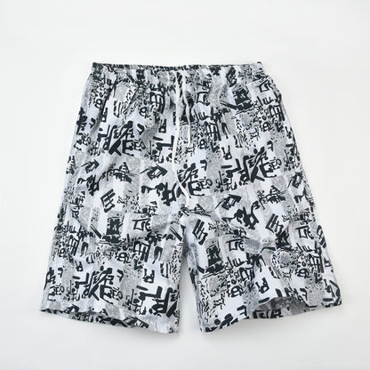 Fashion Men's Casual Printed Five-point Swimming Trunks