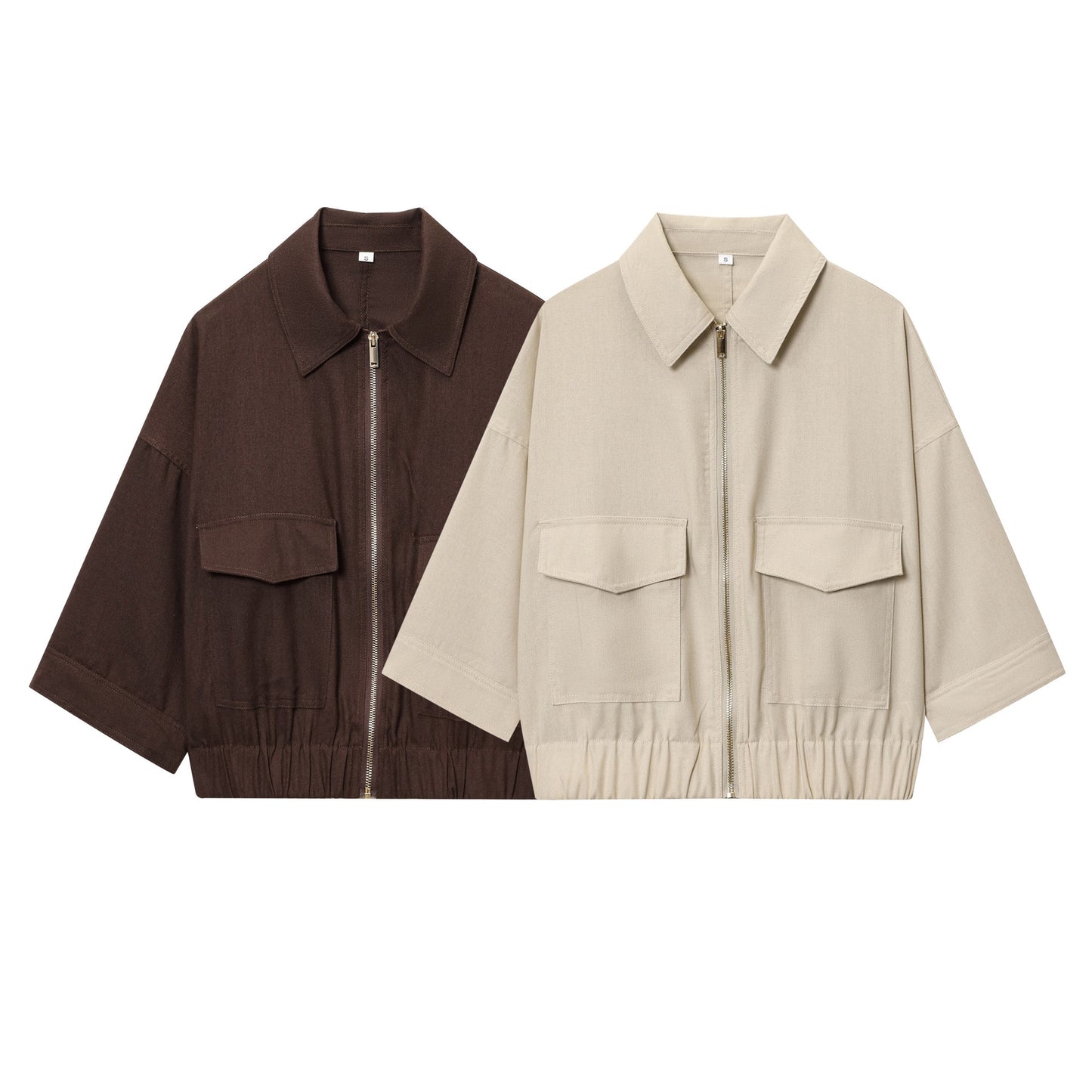 Women's New Ramie Blend Zip Jacket