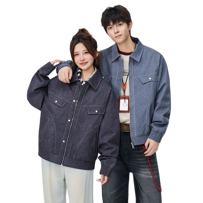 Lapel Anti-denim Personality New Print Plus Size Jacket For Men