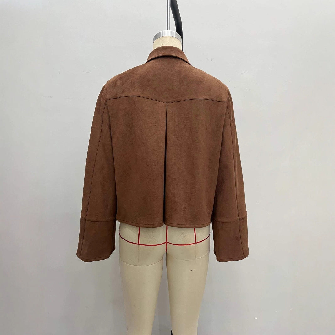 Fashion Slim Suede Women's Jacket