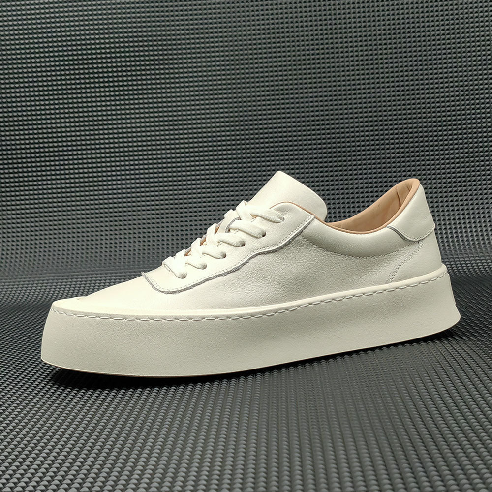 Boys First Layer Cowhide Board Shoes Thick Bottom