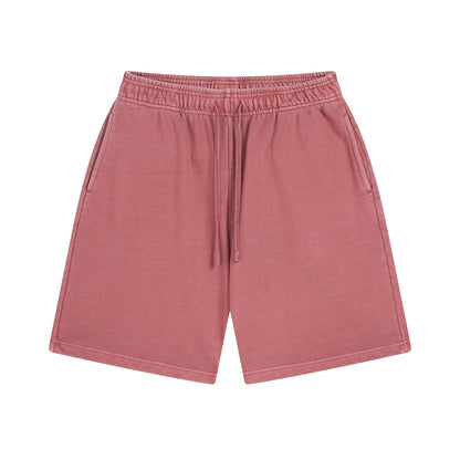 Washed Bi Pattern Dyed Vintage Terry Men's Sports Pure Cotton Shorts
