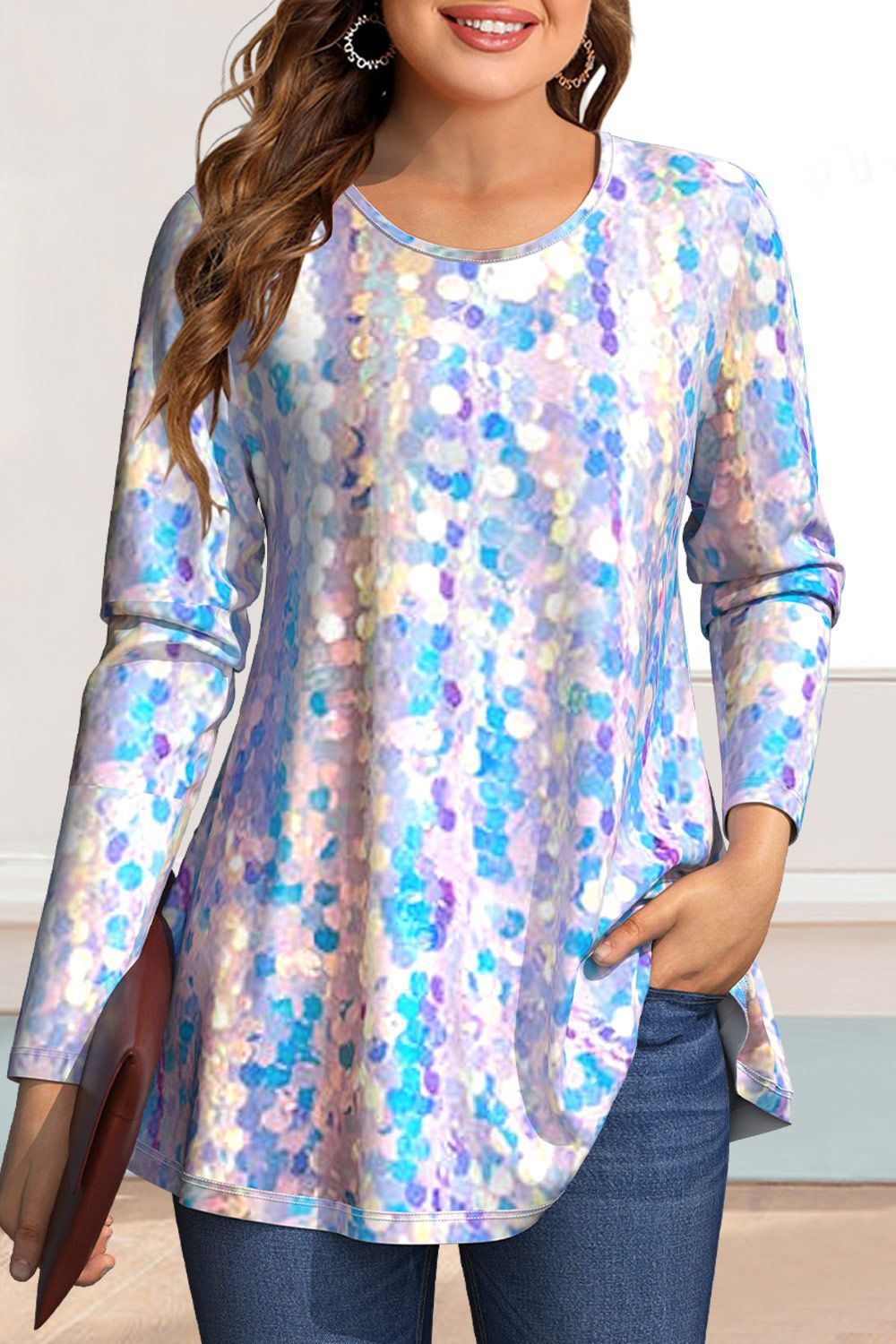 T-shirt Hip Hop Series Printed Women's Street Long Sleeve