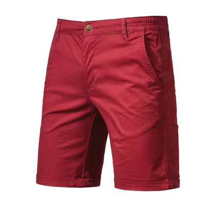Straight Slim Cropped Pants Plus Size Solid Color Men's Clothing