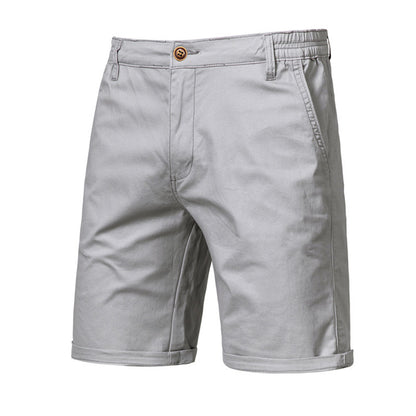 Straight Slim Cropped Pants Plus Size Solid Color Men's Clothing