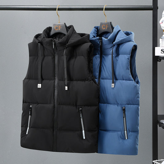 Warm Thickened Solid Color Vest For Men