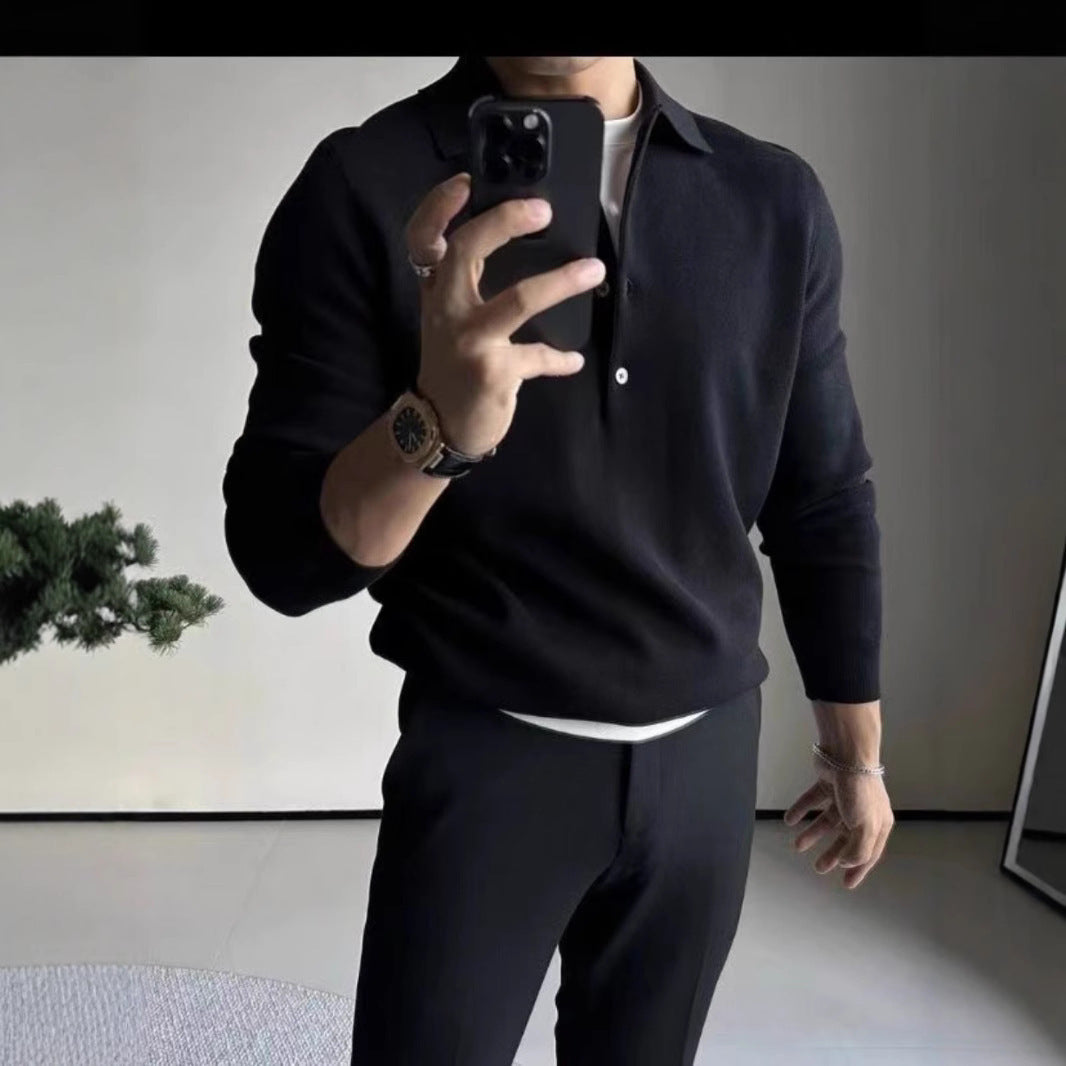 Knitted Long Sleeve Casual Bottoming Shirt