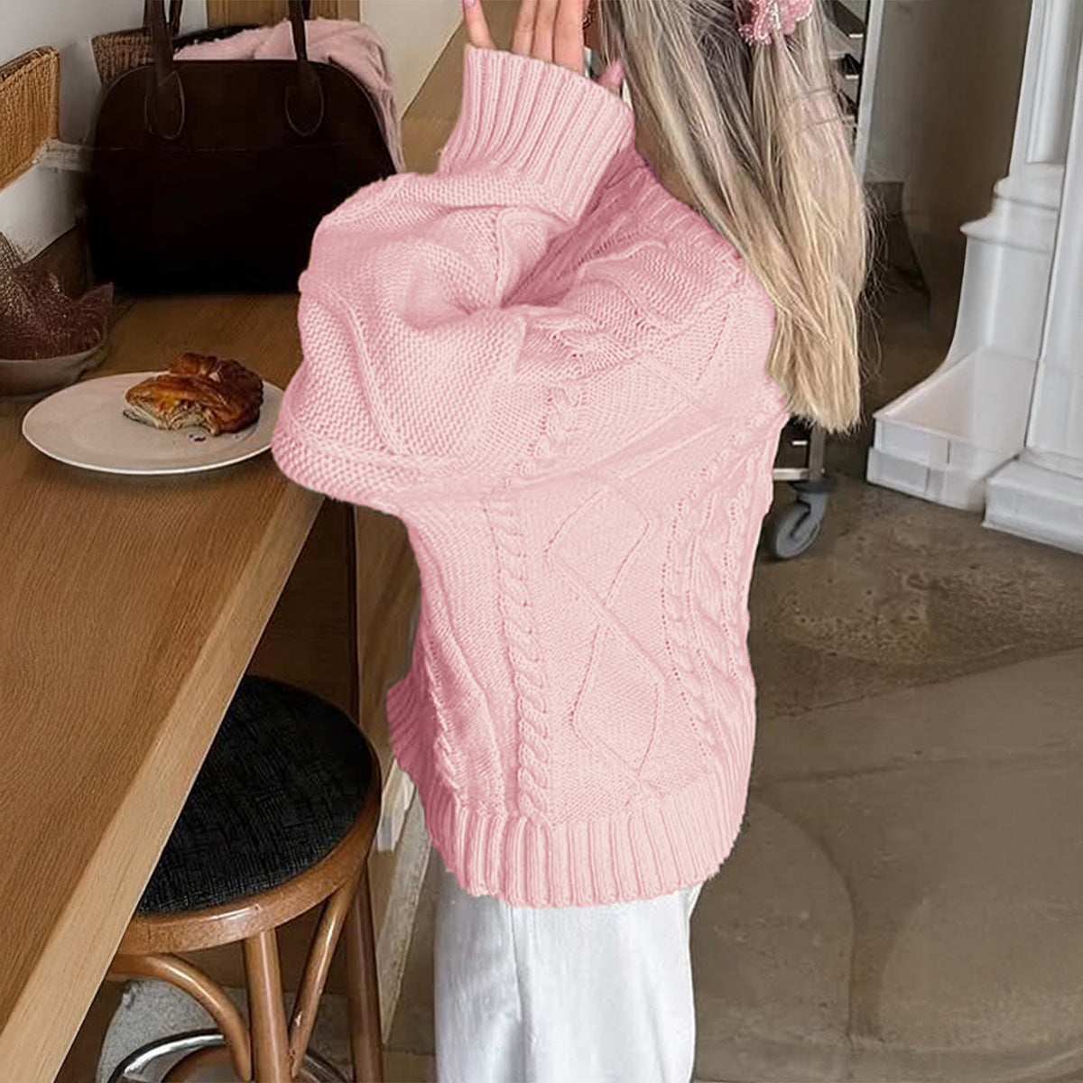 European And American Leisure Simple Wool Long Sleeve