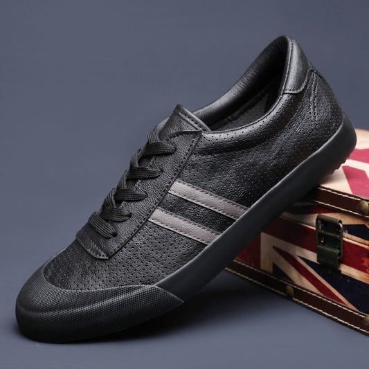 Men's Shoes Spring And Summer Breathable Fashionable Shoes Casual Odor-destroying Leather