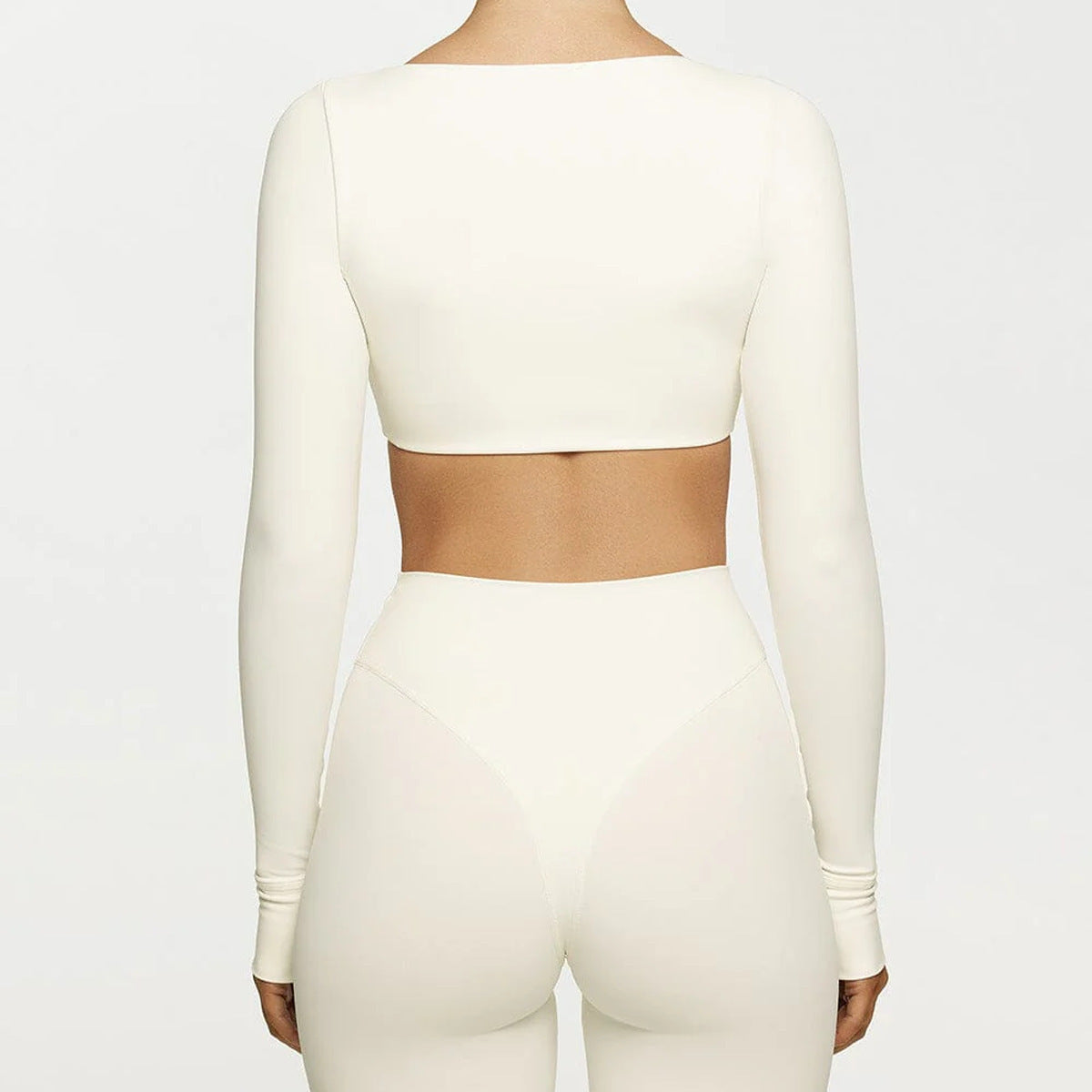 Yoga Abdominal Exercising Band Chest Pad Long Sleeve Top For Women