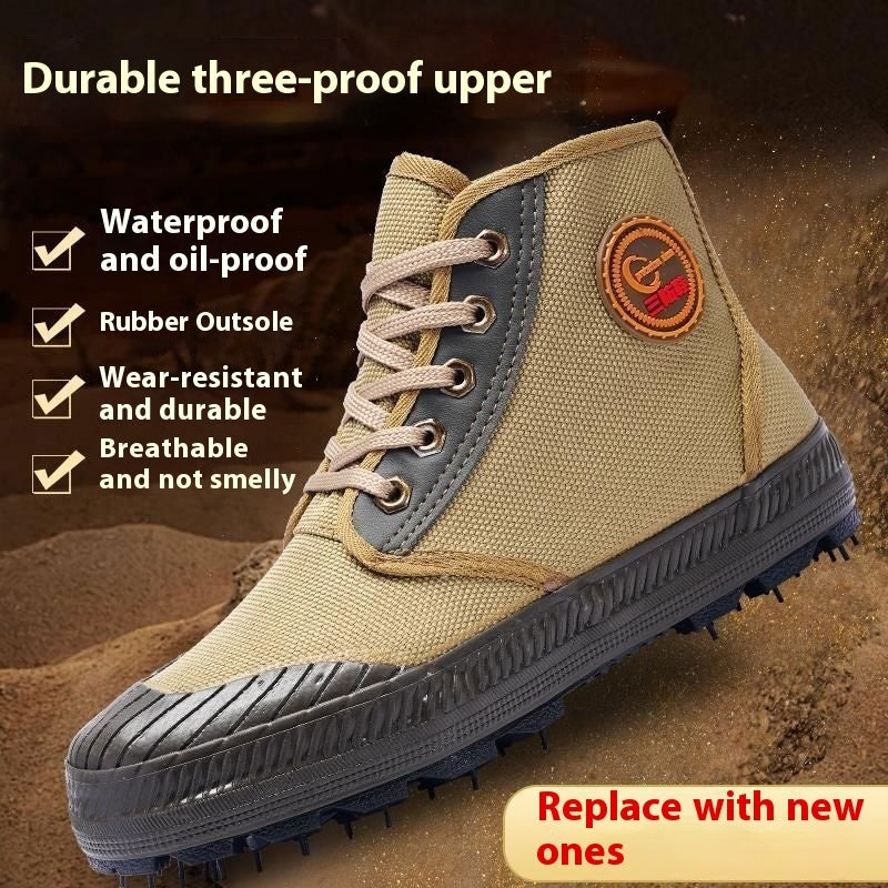 Yellow Glue Outdoor Mountaineering Three-proof Camouflage Shoes