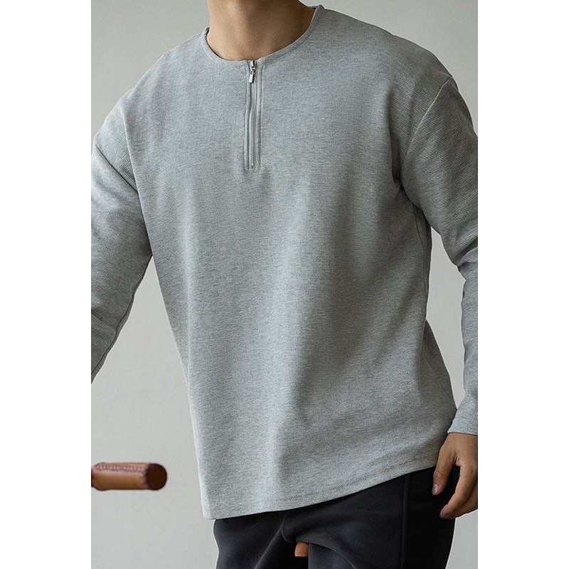 Spring Lapel T-shirt Solid Color Commute Loose Bottoming Shirt