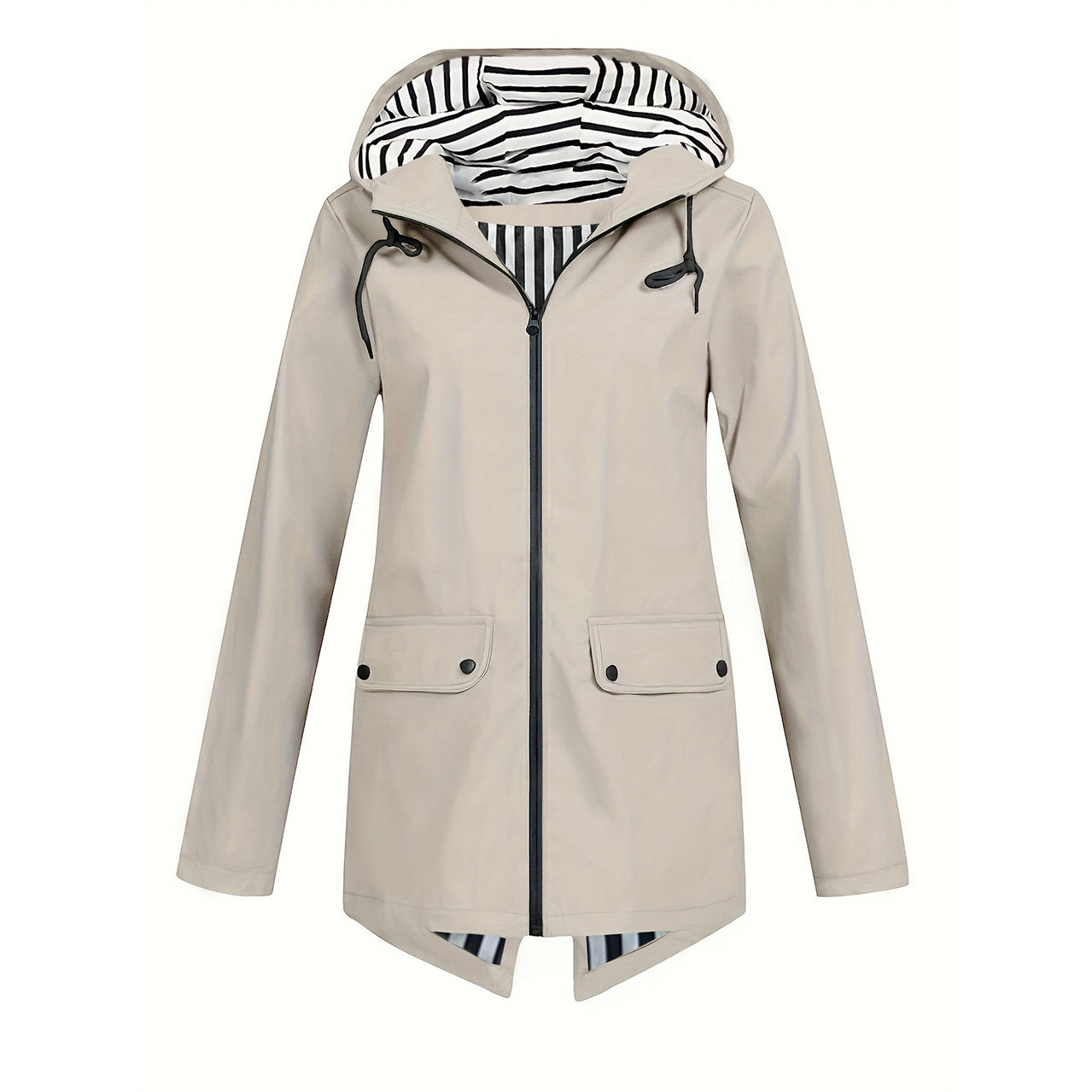 Women's Zipper Hooded Outdoor Windproof Thin Coat