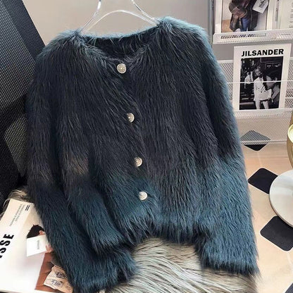 Women's Solid Color Elegant Long Sleeve Faux Knit Cardigan - Open Front Sweater For Fall&Winter