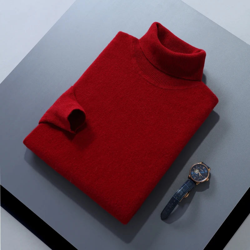 Men Cashmere Sweater Autumn Winter Soft Warm Jersey Jumper  Pull Homme Hiver Pullover  turtleneck Knitted Sweaters