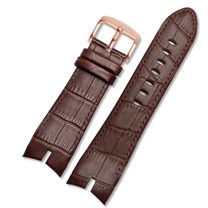 Genuine Leather Watchband 26mm For Roger Dubuis For EXCALIBUR series watch band strap 42mm dial RDDBEX0405 Men's Accessories