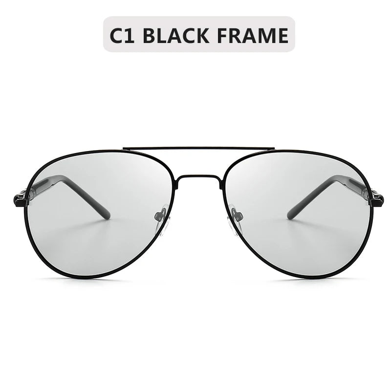 Photochromic Sunglasses Men Polarized Sunglesses Driving Chameleon Sun Glasses Change Color Men Sunglasses  Brand Designer