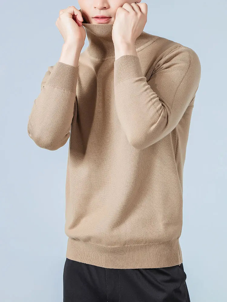 Men Cashmere Sweater Autumn Winter Soft Warm Jersey Jumper  Pull Homme Hiver Pullover  turtleneck Knitted Sweaters