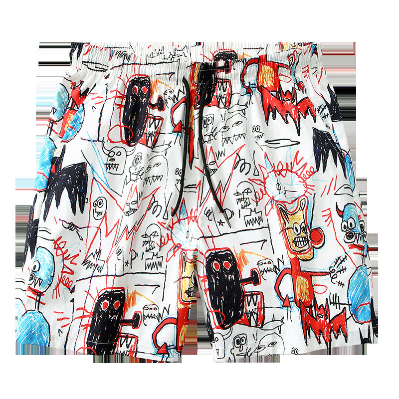 Fashion Men's 3D Digital Printing Beach Pants
