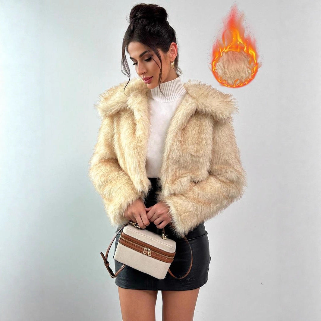 New Fox Fur Fashion Thick Warm Fur Coat