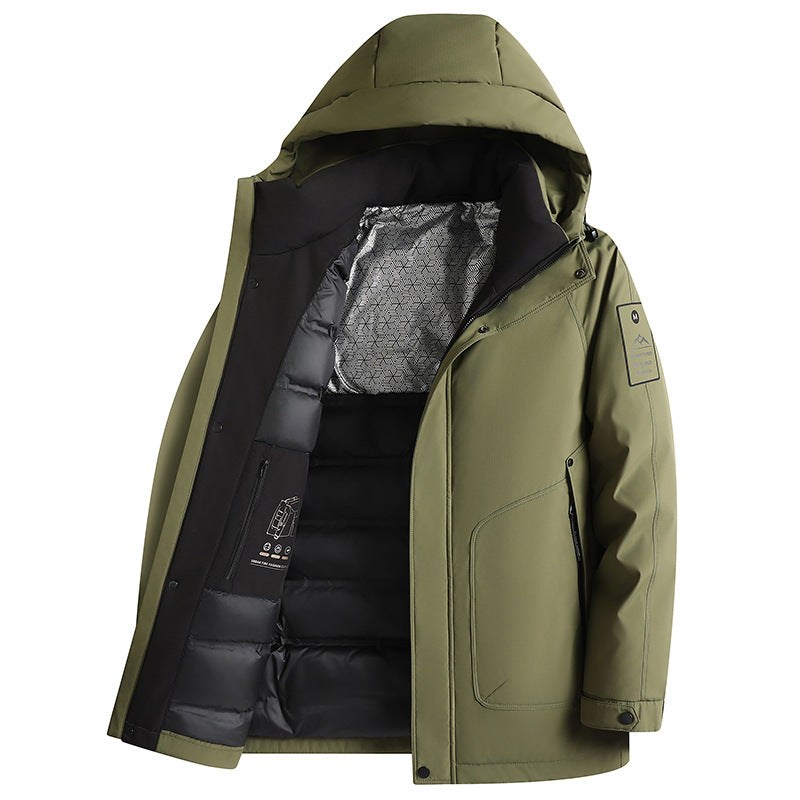 Outdoor Same White Duck Down Hooded Jacket
