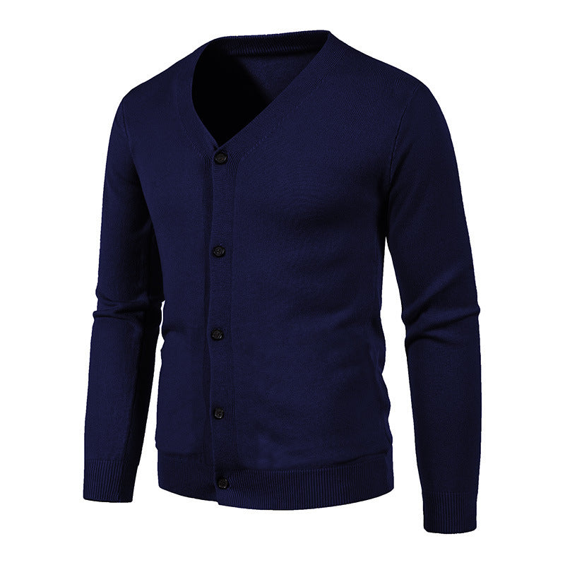 Fashion Men's Cardigan Personality V-neck Fashion Knitwear Sweater