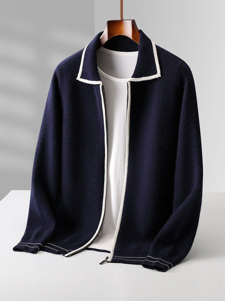 Men's Lightly Mature Cardigan Coat Woolen Sweater