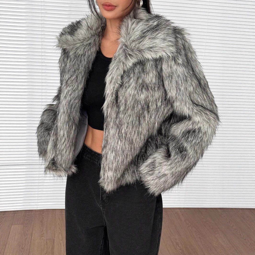 New Fox Fur Fashion Thick Warm Fur Coat