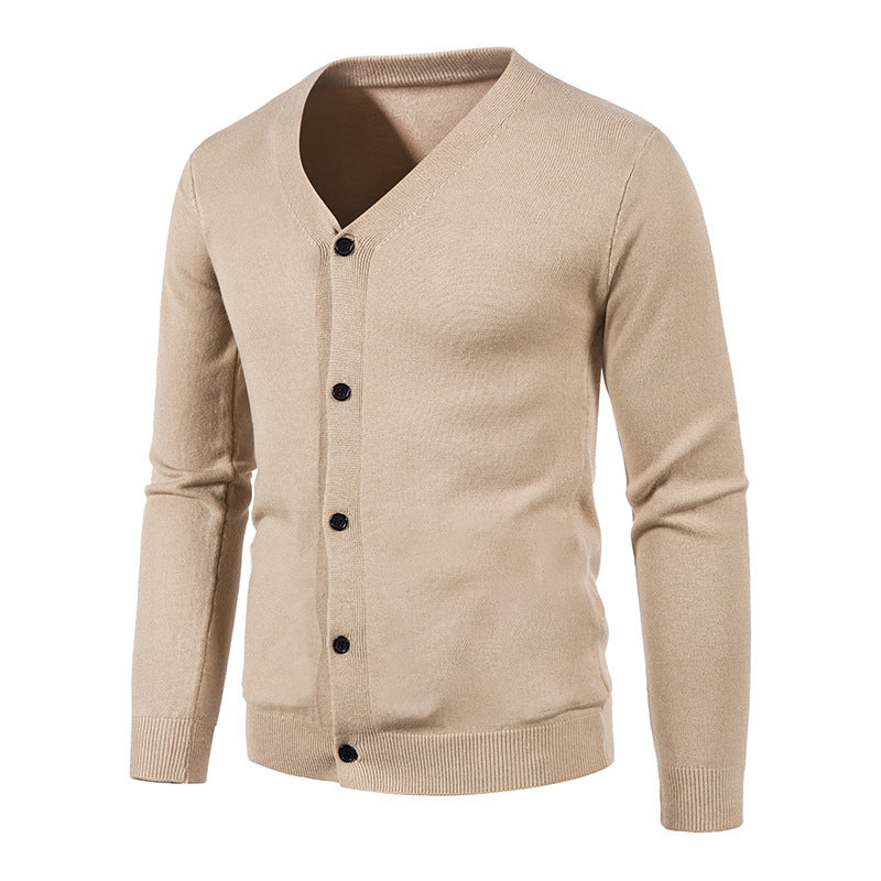 Fashion Men's Cardigan Personality V-neck Fashion Knitwear Sweater